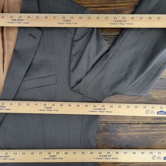 Michael Kors Men's Sport‎ Coat Blazer Two Button Olive Brown Striped Wool Sz 48L
